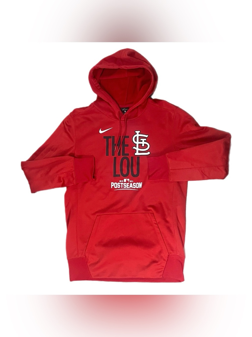 Used Nike St Louis Cardinals The Lou 2021 Postseason Hoodie Sweatshirt Red -Med